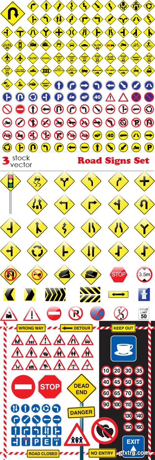 Vectors - Road Signs Set