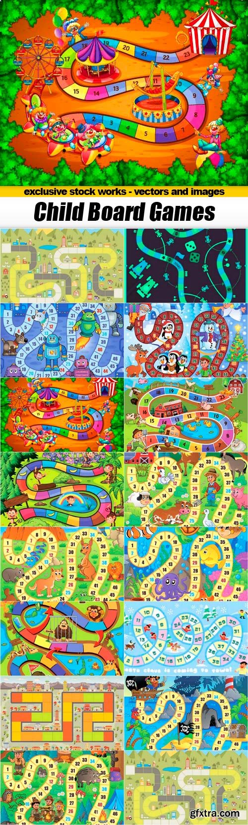 Child Board Games - 15x EPS