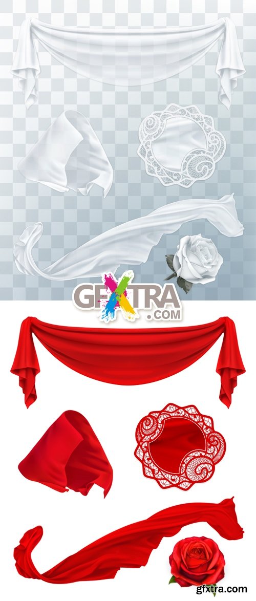 Red & White Cloth Vector