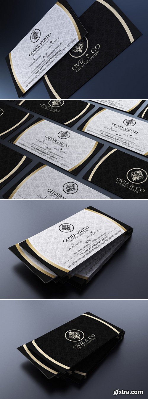 CM - Gold And Black Business Card 167772