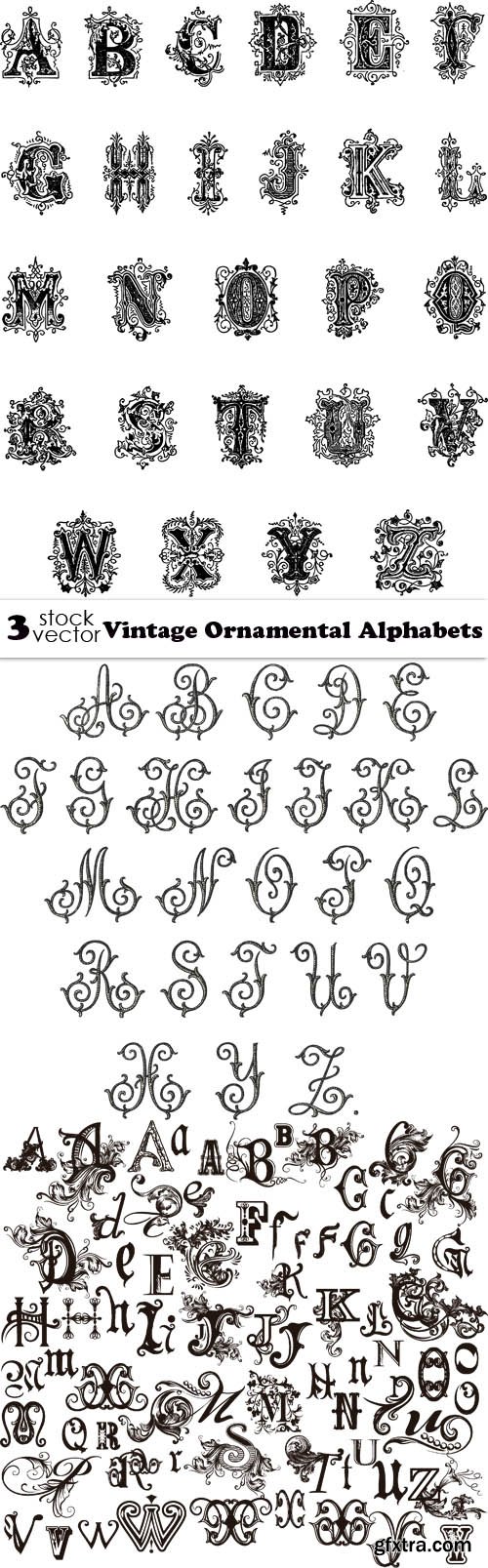 Vectors - Vintage Ornamental Alphabets