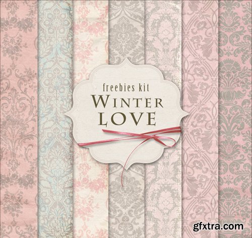 Ornamental Background Textures - Winter Love