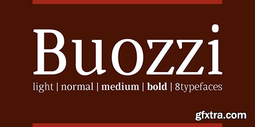 Buozzi Font Family 8 Fonts $200