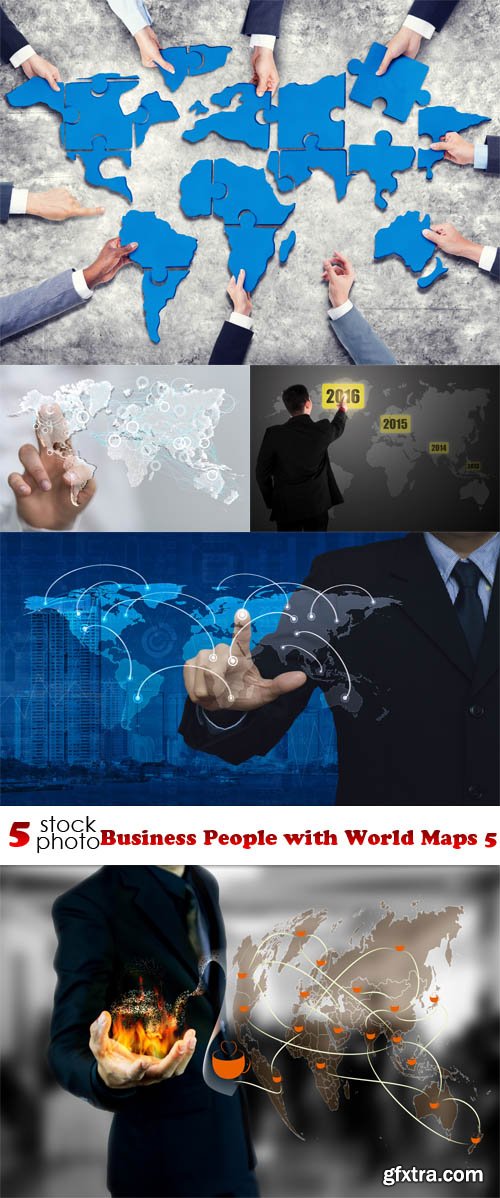 Photos - Business People with World Maps 5