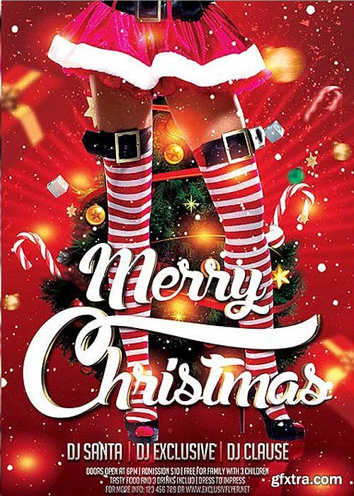Sexy Christmas Premium Flyer Template + Facebook Cover