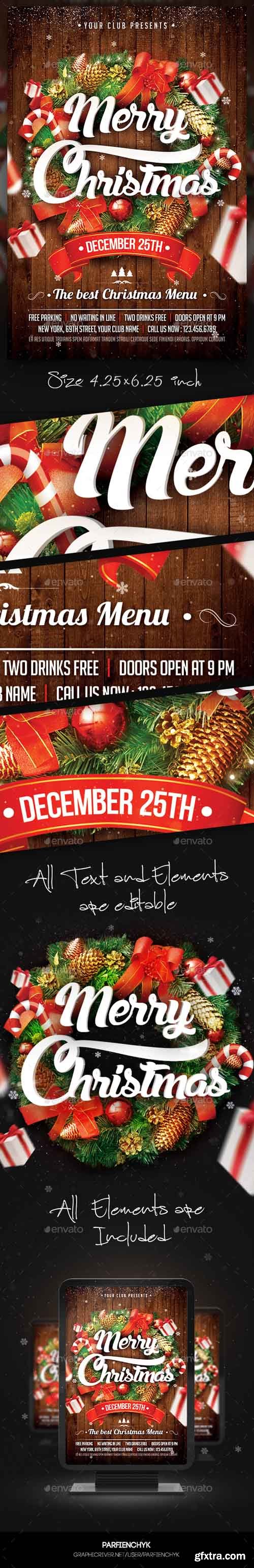 GR - Christmas Party Flyer Template 13746216