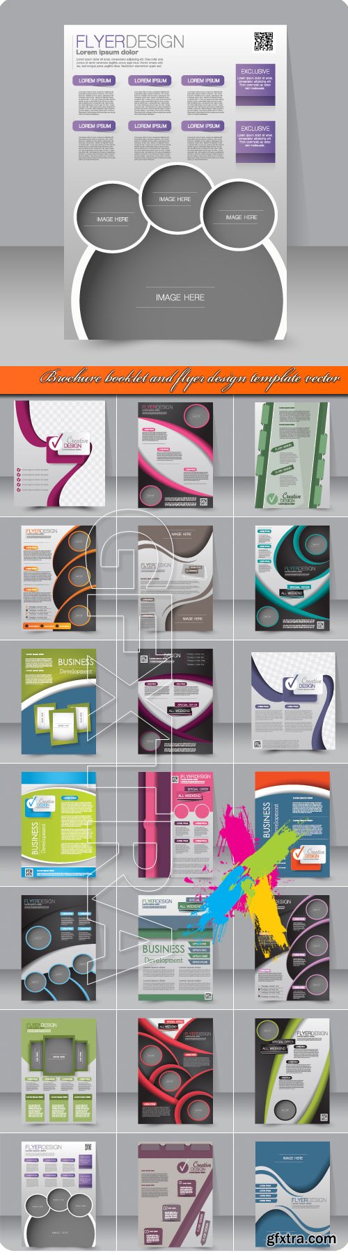 Brochure booklet and flyer design template vector