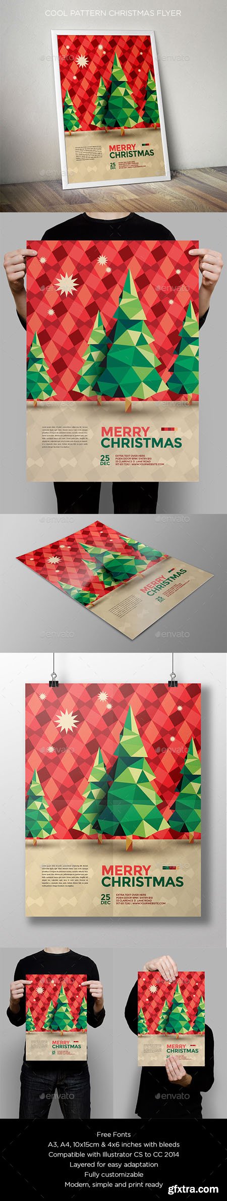 GraphicRiver Cool Pattern Christmas Flyer 13568814