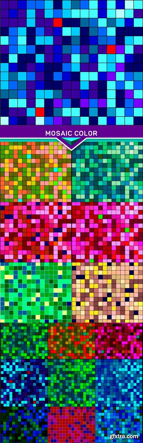 Mosaic color 8x JPEG