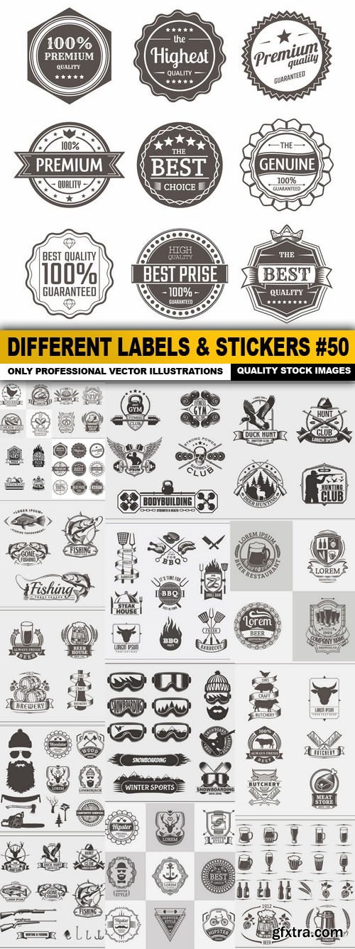 Different Labels & Stickers #50 - 16 Vector