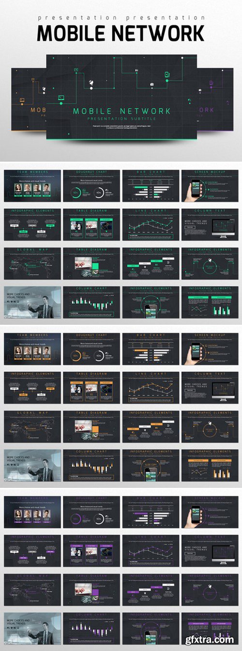 CM - Mobile Network PowerPoint Templates 334899