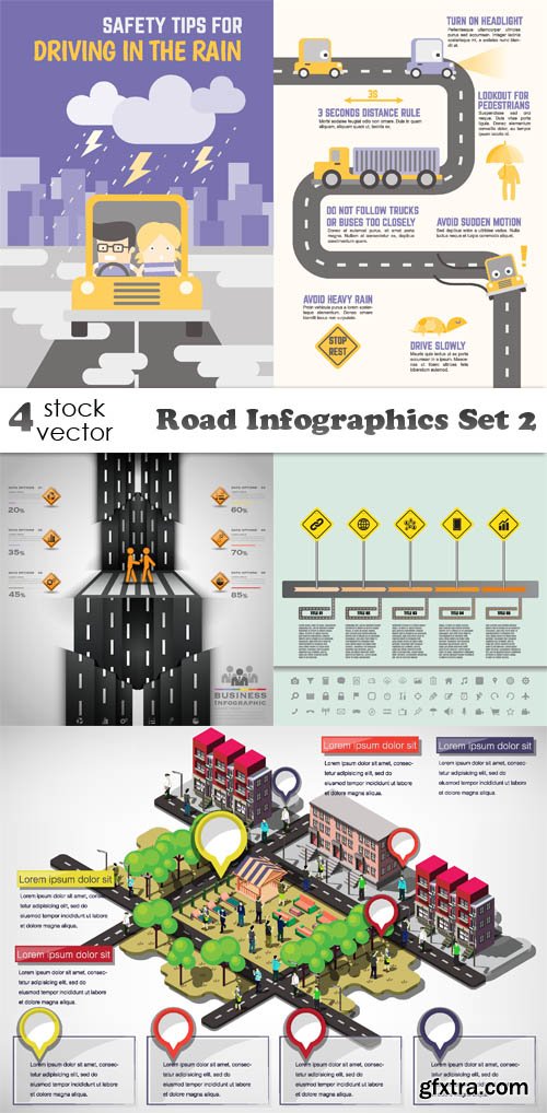 Vectors - Road Infographics Set 2