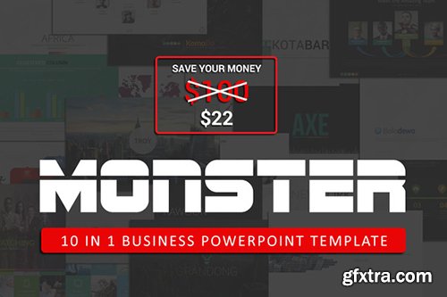 Creativemarket Monster - Powerpoint Bundle 475704
