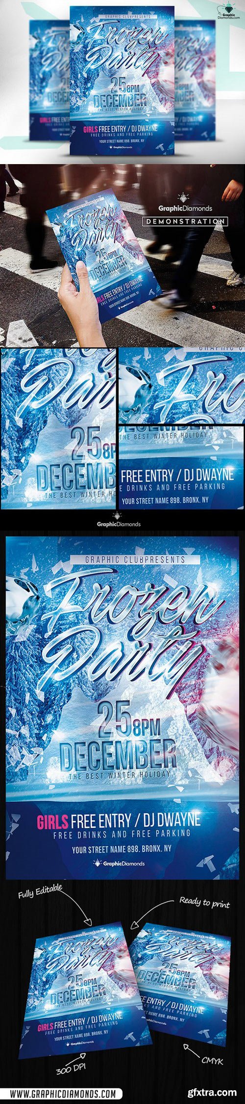 CM - Frozen Party Flyer PSD 475955