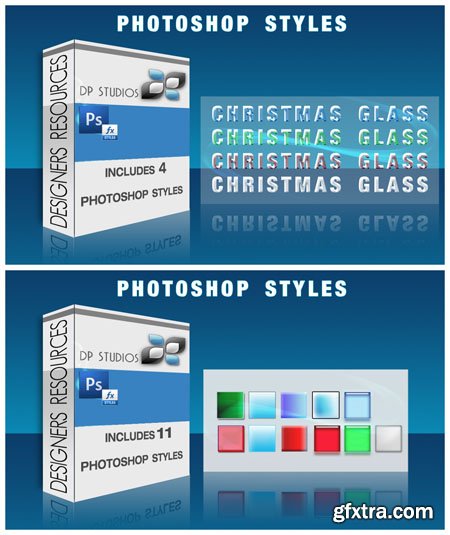 Christmas Glasss Photoshop Styles