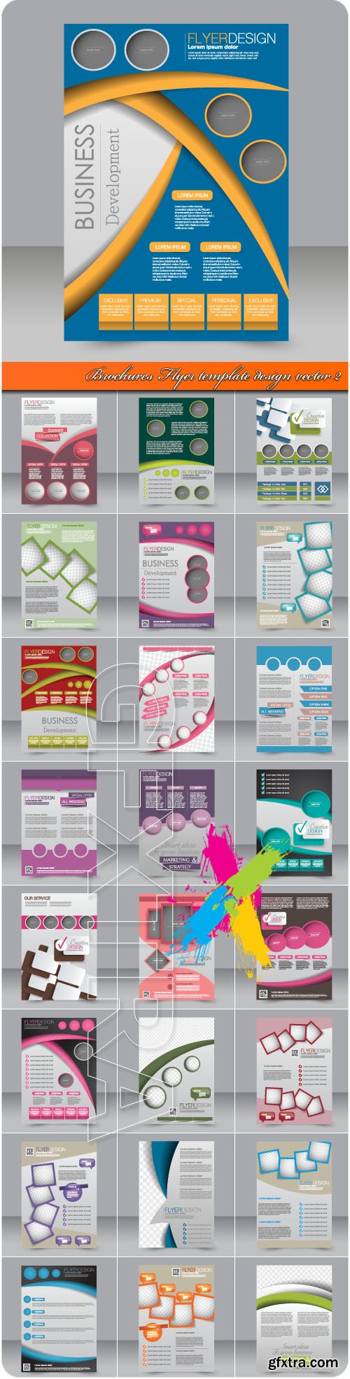 Brochures Flyer template design vector 2