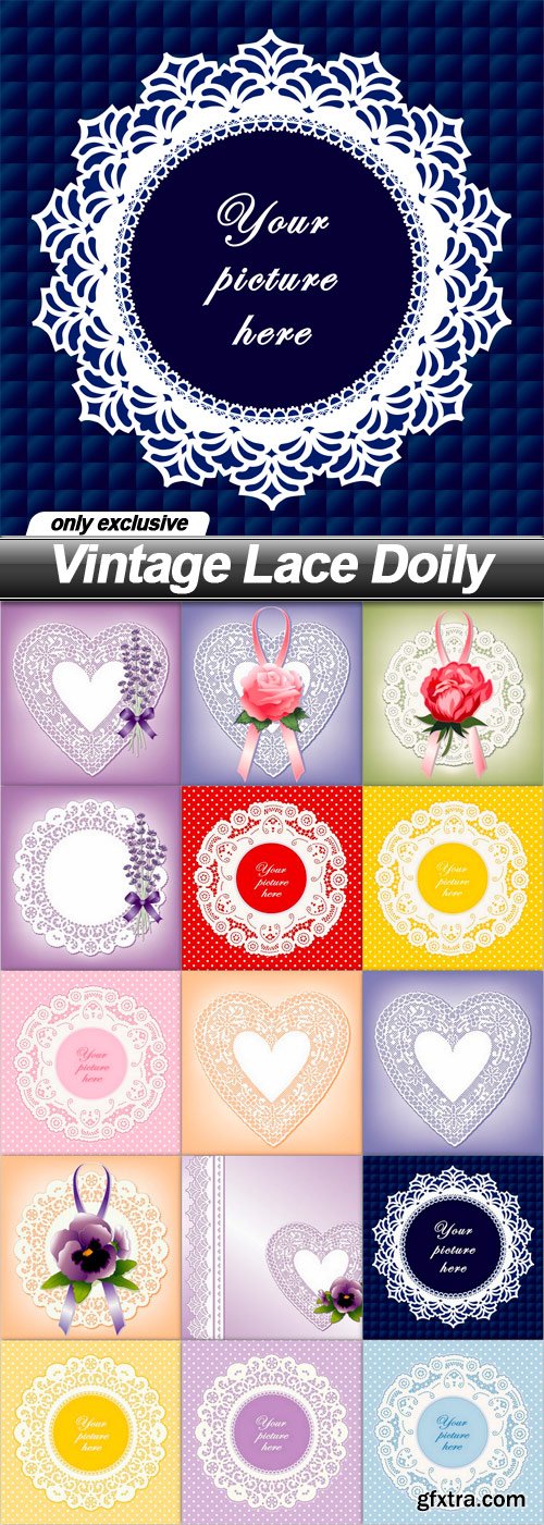 Vintage Lace Doily - 15 EPS