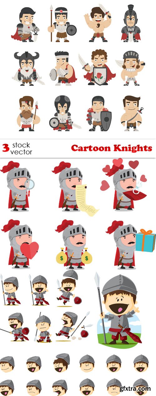 Vectors - Cartoon Knights