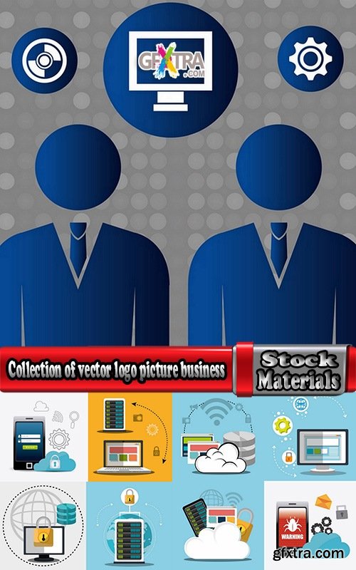 Collection of vector logo picture business flyer poster banner businessman infographics 2-25 EPS