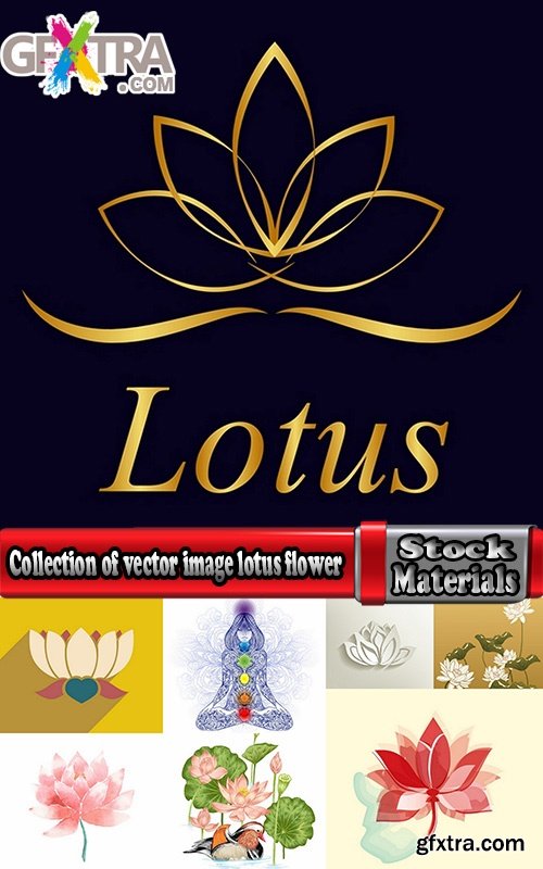 Collection of vector image lotus flower meditation a background flyer banner 25 EPS