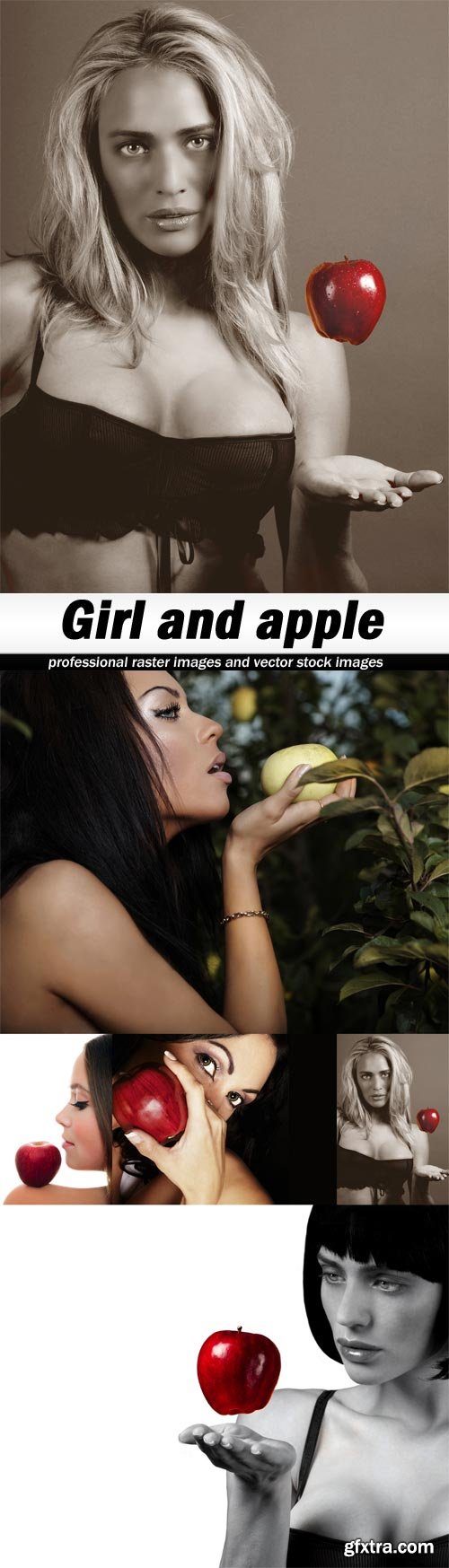 Girl and apple