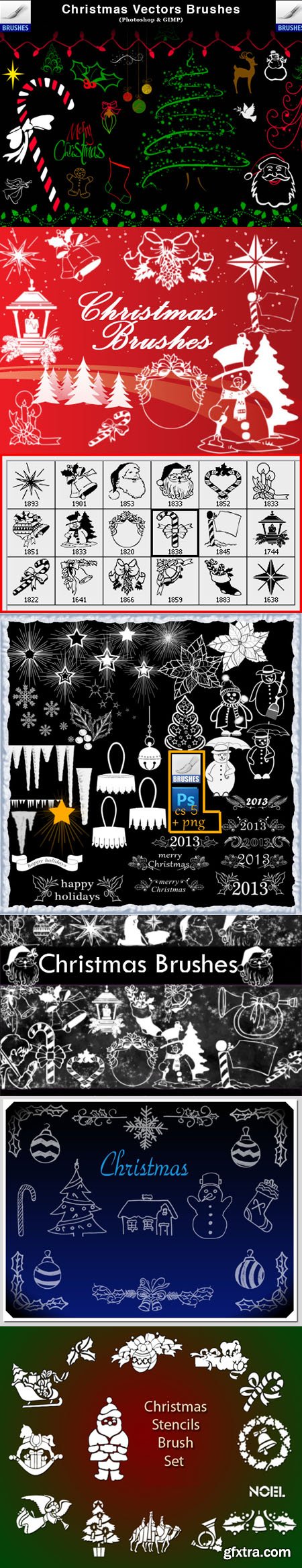 Christmas Vector Brushes for Photoshop