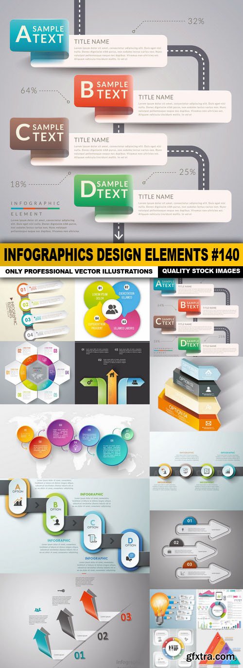 Infographics Design Elements #140 - 15 Vector