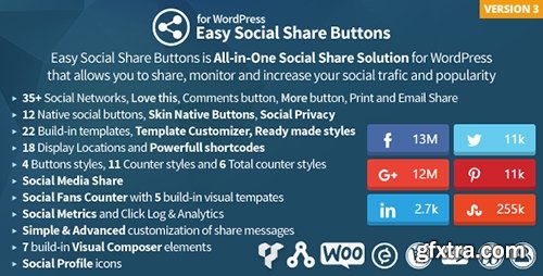 CodeCanyon - Easy Social Share Buttons v3.2.5 for WordPress - 6394476