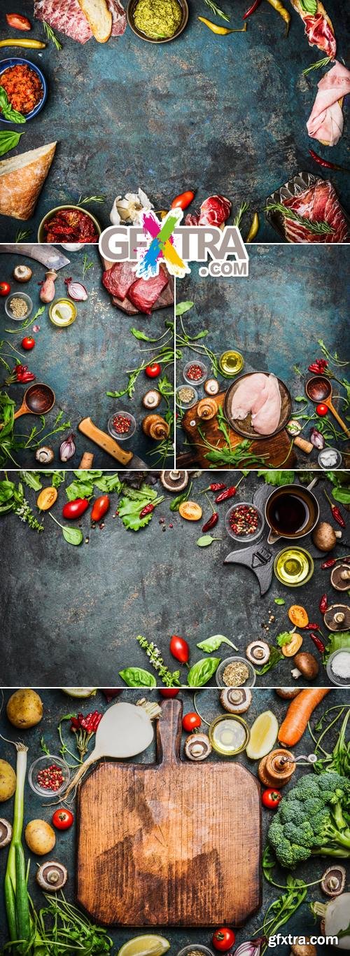 Stock Photo - Vintage Backgrounds with Food