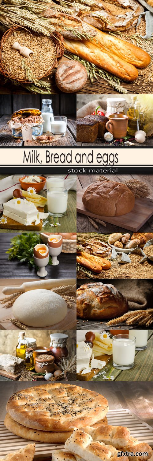 Milk, Bread and eggs