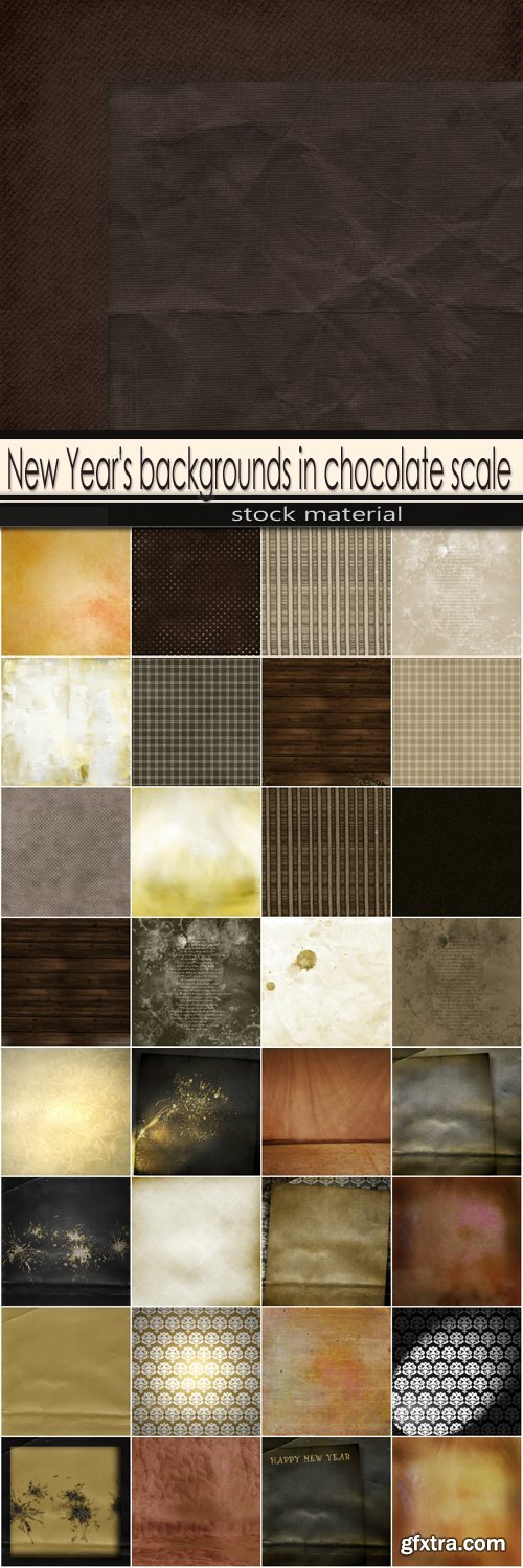 New Year\'s backgrounds in chocolate scale