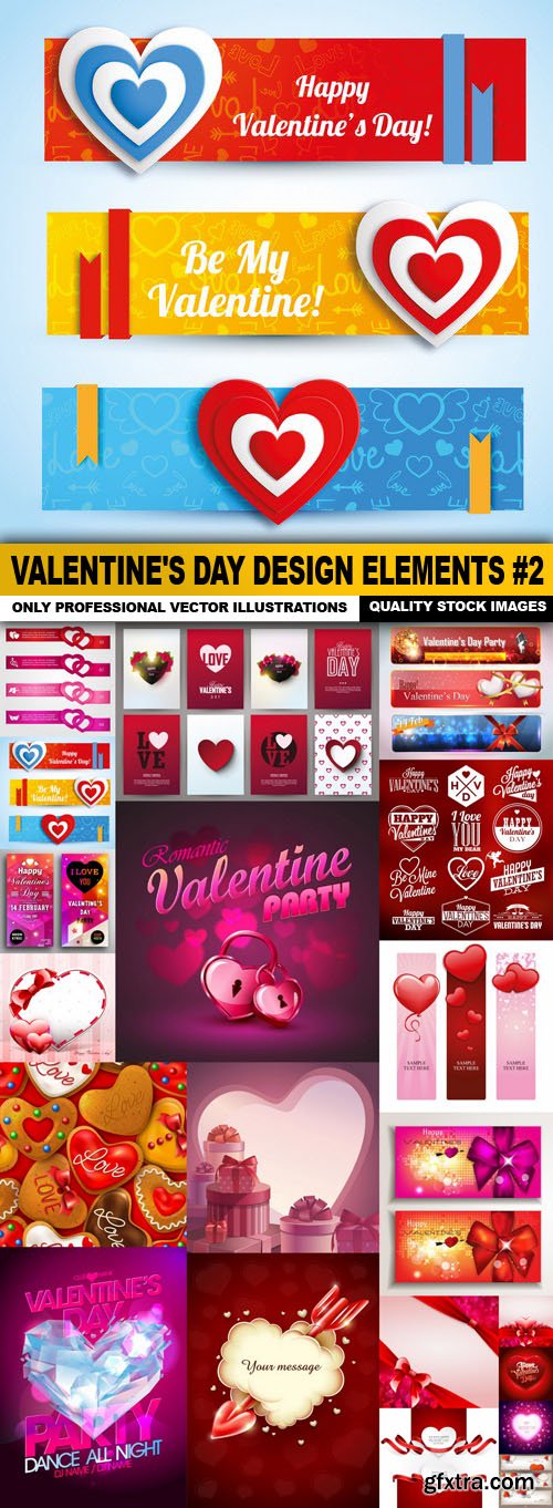 Valentine\'s Day Design Elements #2 - 20 Vector