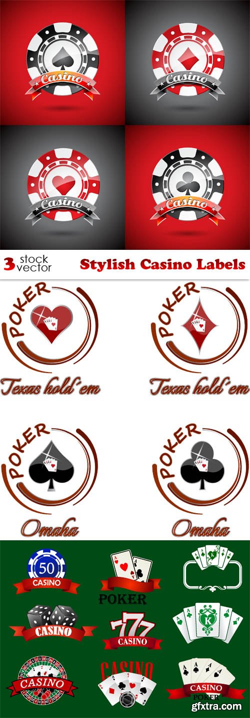 Vectors - Stylish Casino Labels