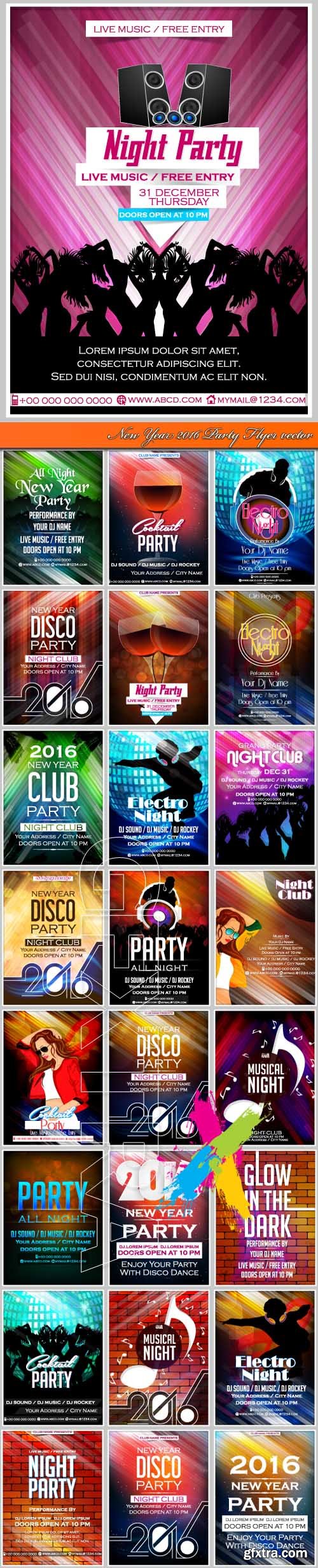 New Year 2016 Party Flyer vector