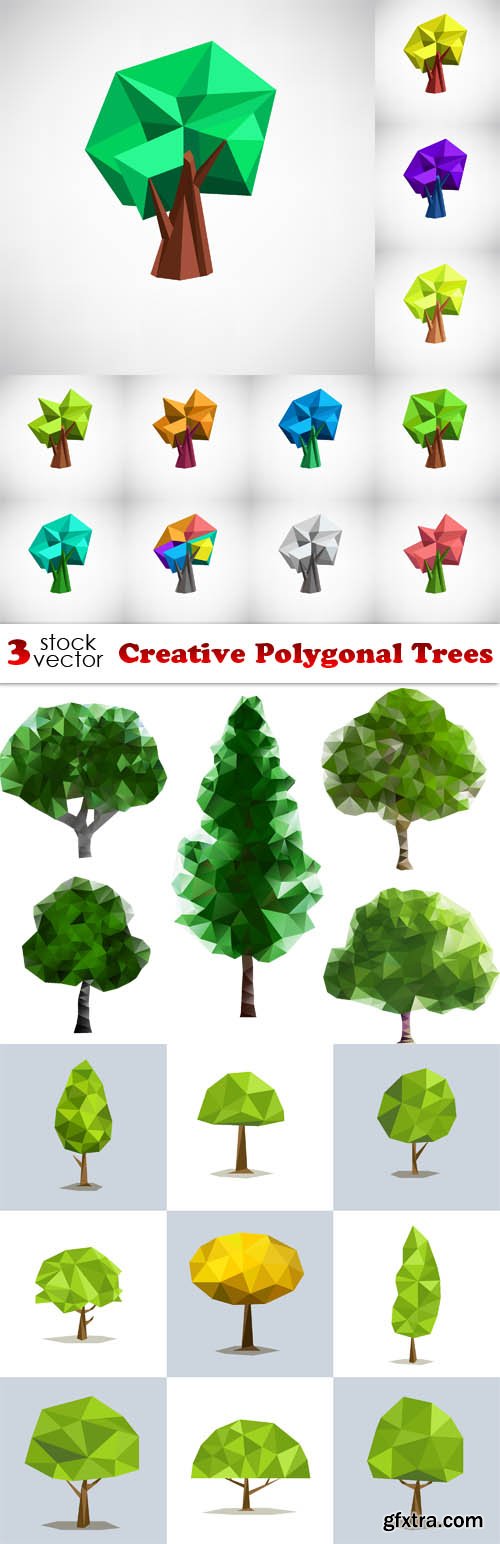 Vectors - Creative Polygonal Trees