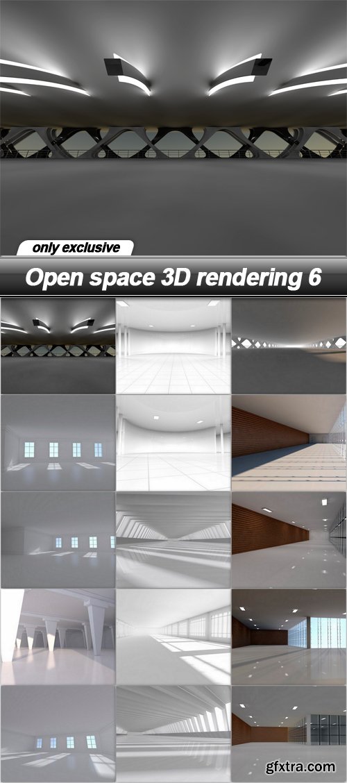 Open space 3D rendering 6 - 30 UHQ JPEG