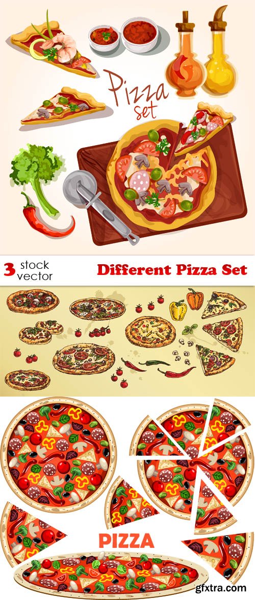 Vectors - Different Pizza Set