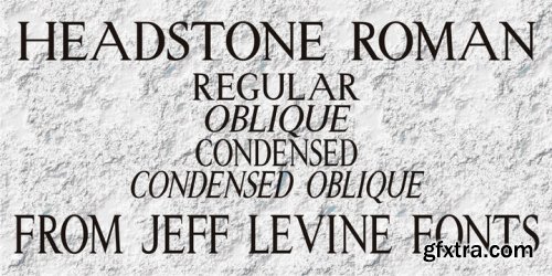 Headstone Roman JNL Font Family