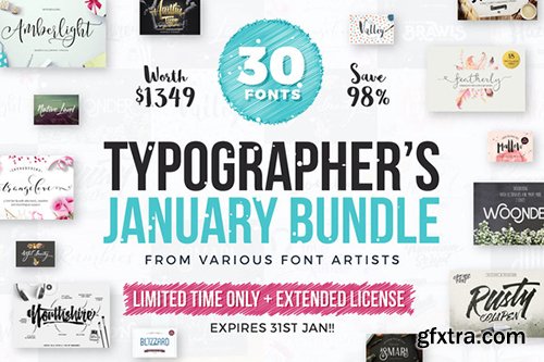 CreativeMarket - Typographer\'s January Dream Bundle 483957