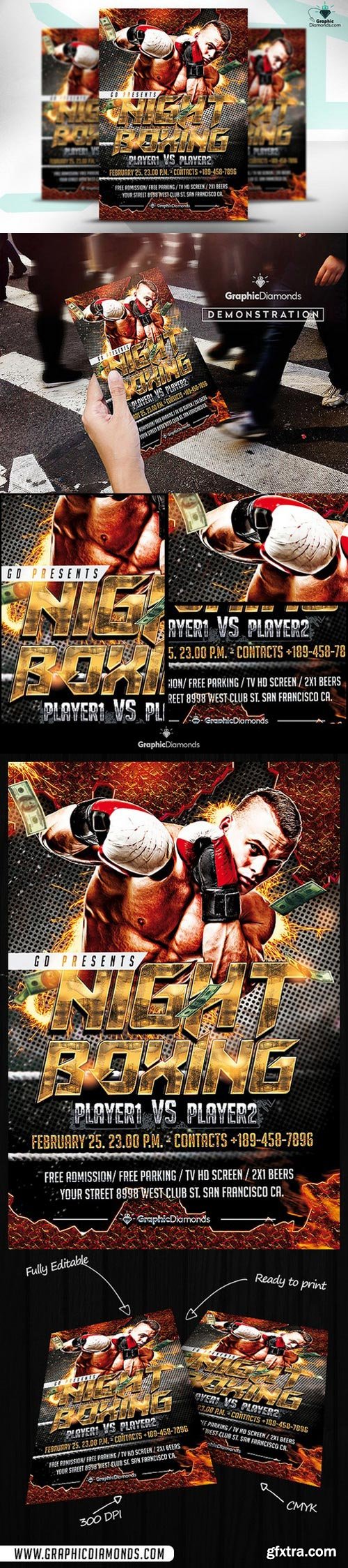 CM - Night Boxing Flyer Template 475977