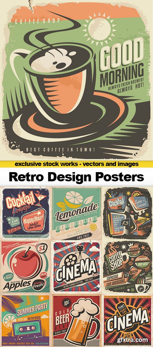 Retro Design Posters - 25xEPS