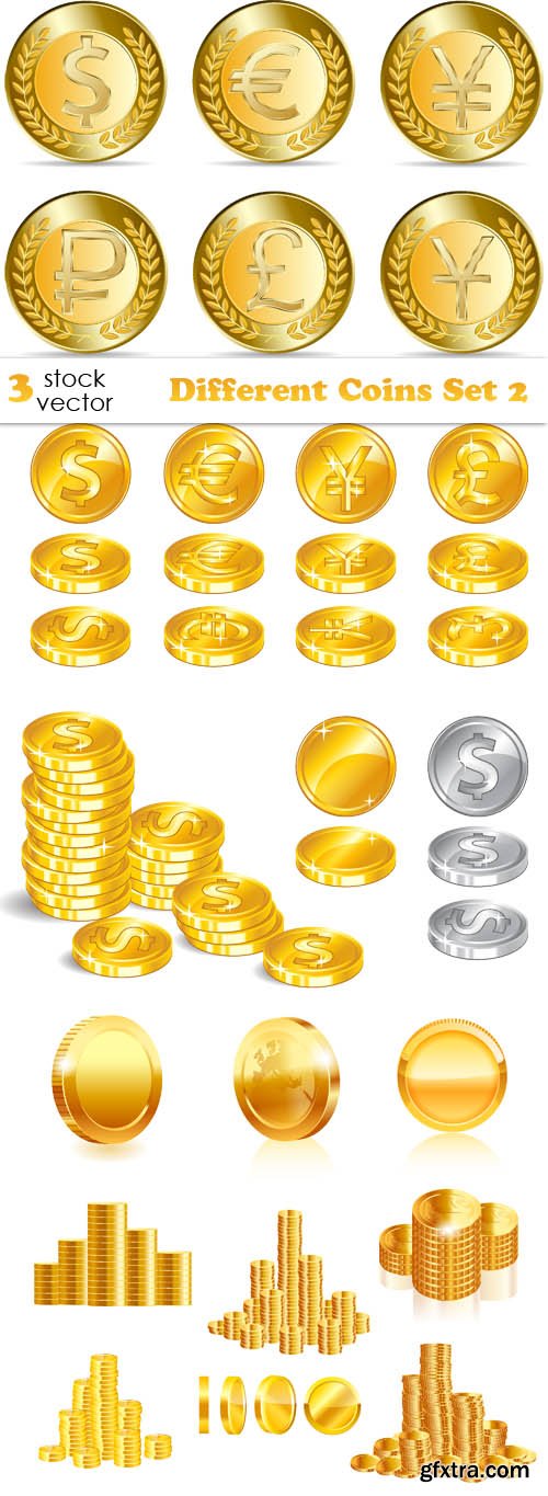 Vectors - Different Coins Set 2