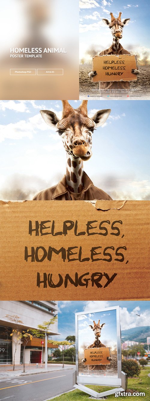 CM - Homeless Animal Poster Template 482084