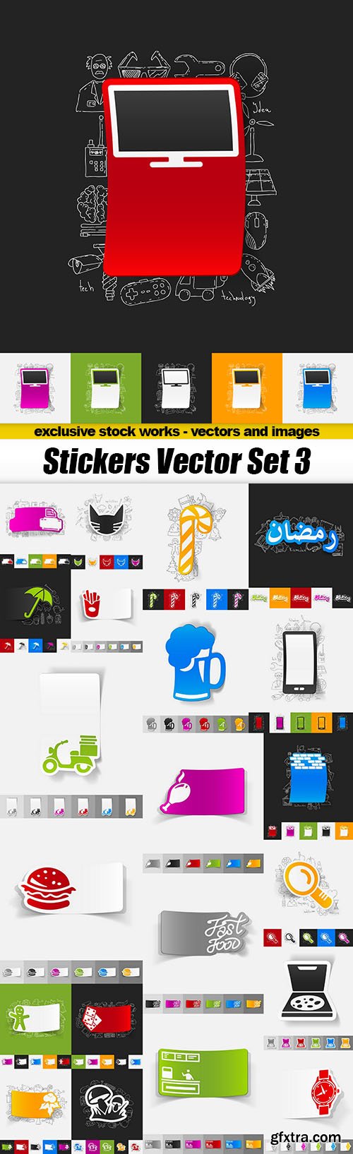 Stickers Vector Set 2 - 22xEPS