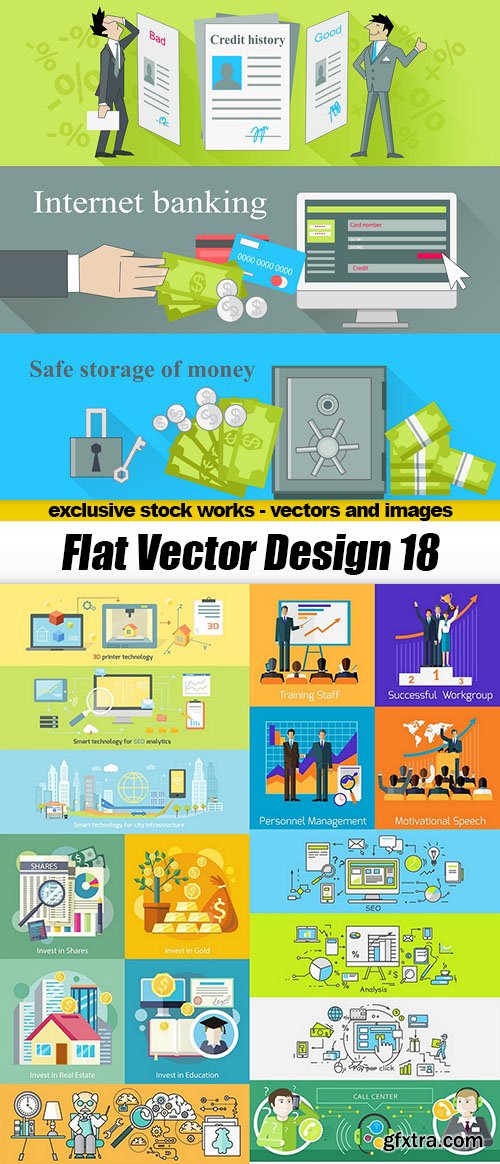 Flat Vector Design 18 - 15xEPS