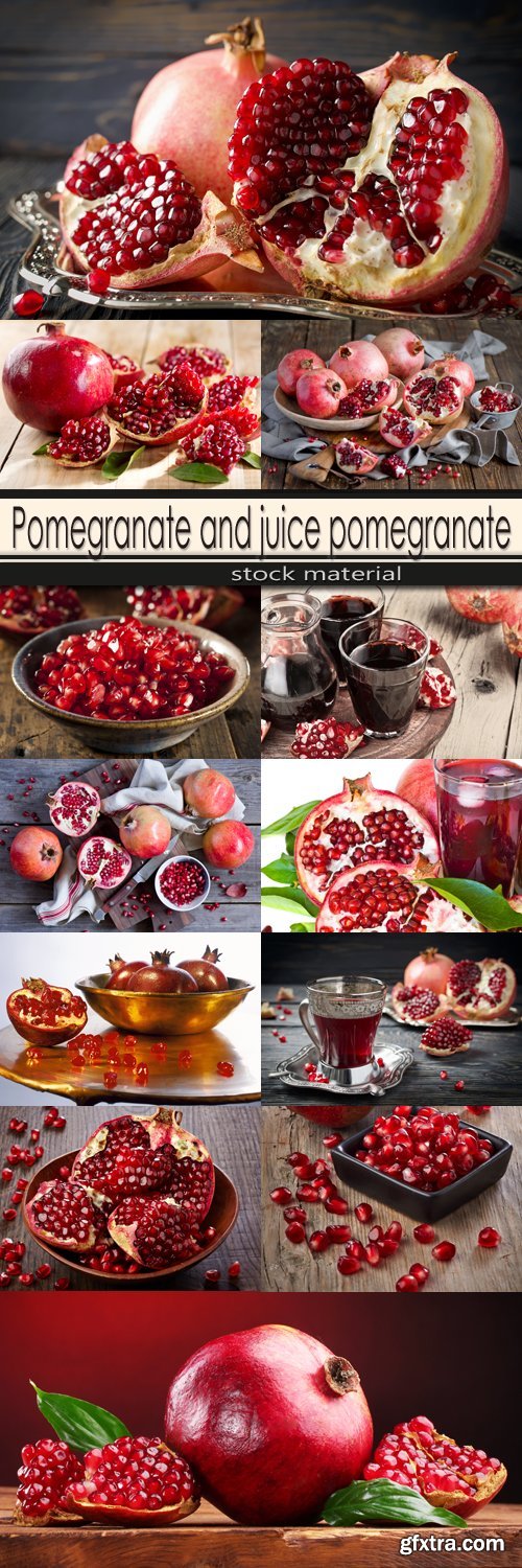 Pomegranate and juice pomegranate