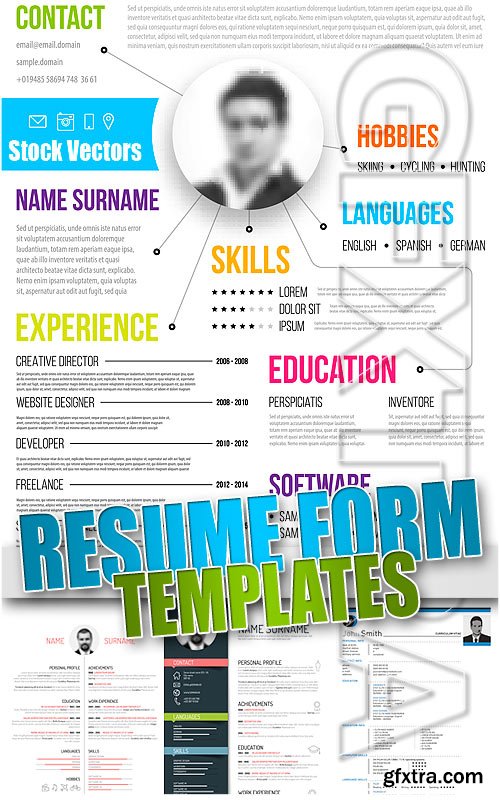Resume forms templates - Stock Vectors