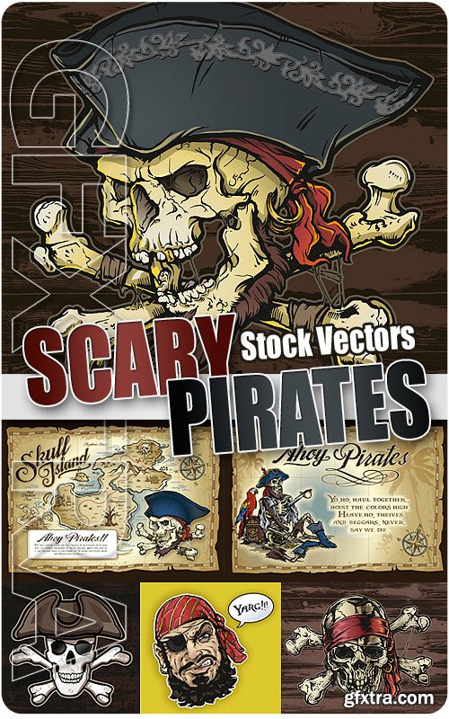Scary pirates - Stock Vectors