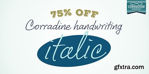 Corradine Handwriting Italic Font 1 Font $20