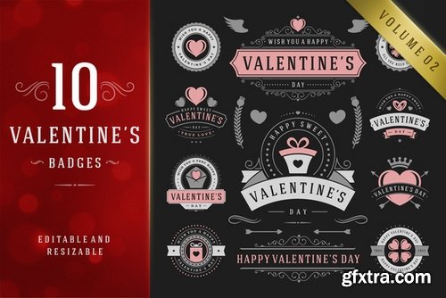 CM - Valentine\'s Day Logo Badges & Labels 464629